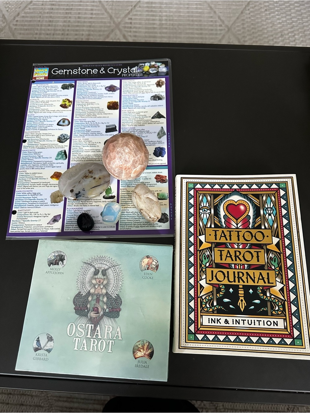 New Tarot Cards, Journal, Crystals lot
